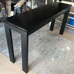 Aspen Table - Counter height black finish table and base