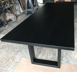 Aspen Table - Large black finish table and square base