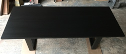 Aspen Table - Large black finish table and square base