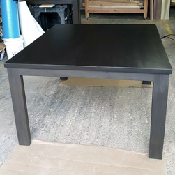 Cortez Table - Square black finish table and base