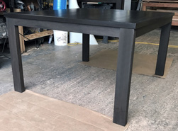Cortez Table - Square black finish table and base