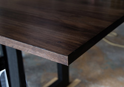 Bowie Table - Bronze walnut finished table top