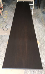 Boston Table - Long and narrow bronze walnut finish table top