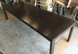 Boston Table - Large bronze walnut finish table and base