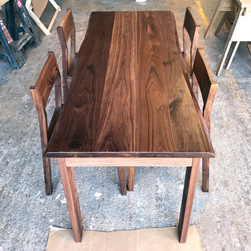 Garland Table - Walnut table set with matching chairs