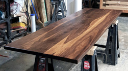 Victoria Table - Solid walnut table top