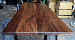 Victoria Table - Walnut table top with simple oil and clear finish