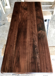 Victoria Table - Walnut table top with optional bullnose edges