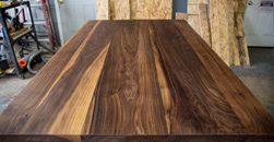 Victoria Table - Walnut table top with finishing oil and natural clear finish