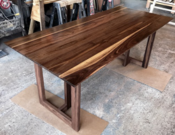 Victoria Table - Walnut table top with custom walnut base