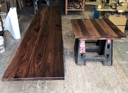 Midland Table - Two walnut table tops going to a custom home in Florida