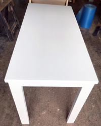 Malibu Table - White finish table and base