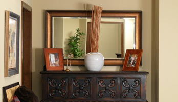 Decor mirror for entryway furniture