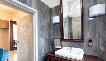 Espresso brown framed mirror
