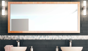 Unfinished wood frame full length mirror