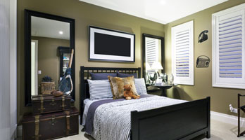 Large custom size wall mirrors in bedroom