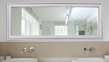 Stainless chrome silver framed mirror
