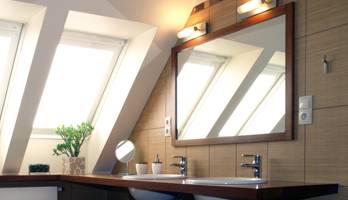 Espresso wood framed mirror