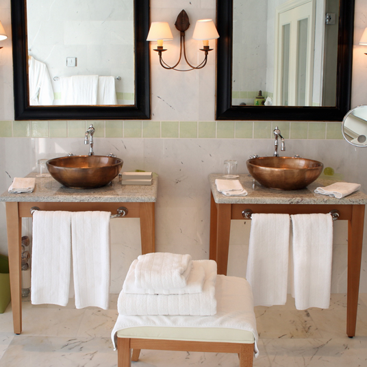 Set of two matching bathroom mirrors