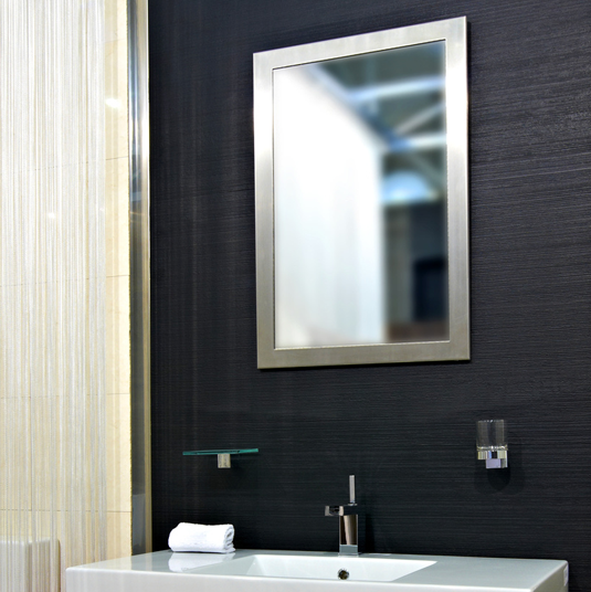 Chrome silver frame for custom framed mirror