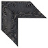 aged iron metal finish with embossing. The embossing may not match perfectly in the joint/mitered corners. corkboard frame