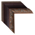this moulding has  a decorative compo lip that slopes backwards to a beaded edge. This finish is mahogany and dark gold